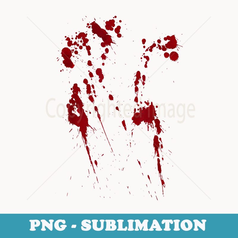 Halloween Blood Splatter Costume - PNG Sublimation Digital Download