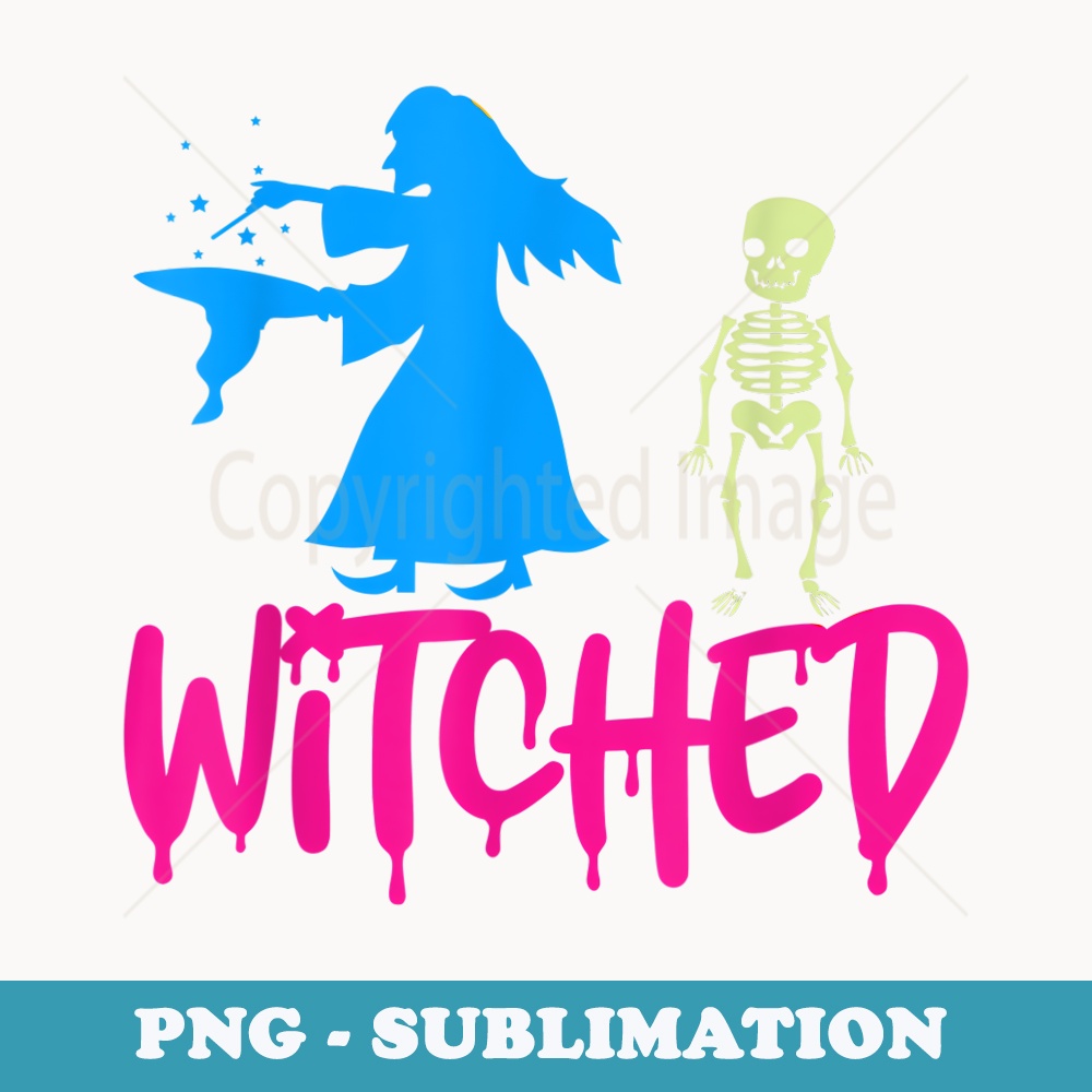 s Perfectly Witched Funny Halloween Witch - Retro PNG Sublimation Digital Download
