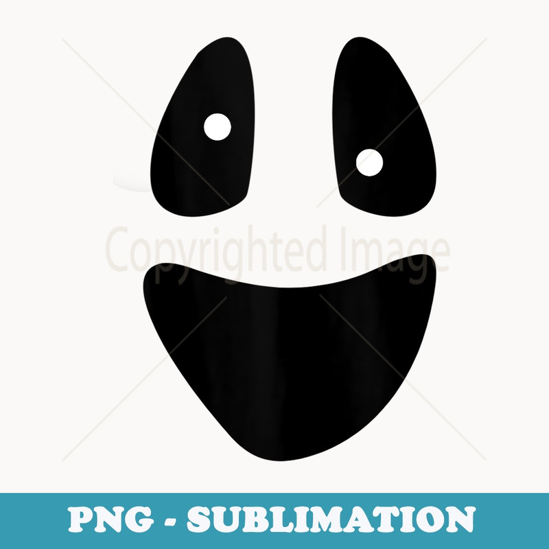 Ghost - Funny Scary Face Lazy Halloween Costume - Retro PNG Sublimation Digital Download