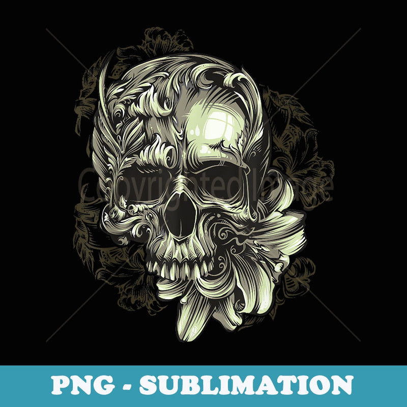 Graphic 365 Halloween Costume Floral Skull - Artistic Sublimation Digital File