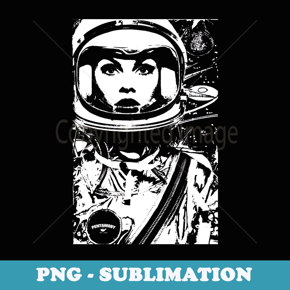 ASTRONAUT SPACE WOMAN POWER ROCKET UNIVERSE MOON STENCIL - Trendy Sublimation Digital Download