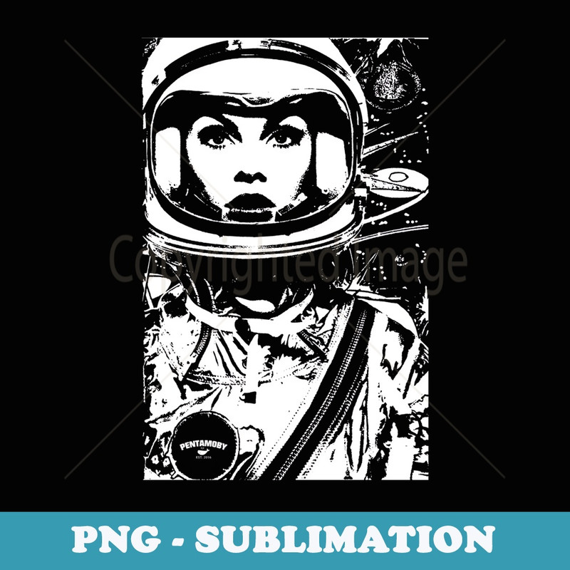ASTRONAUT SPACE WOMAN POWER ROCKET UNIVERSE MOON STENCIL - Trendy Sublimation Digital Download
