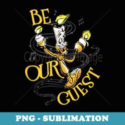 disney beauty and the beast be our guest lumiere - decorative sublimation png file