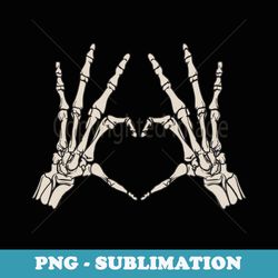 i love halloween skeleton hand heart shape sign cute costume - professional sublimation digital download