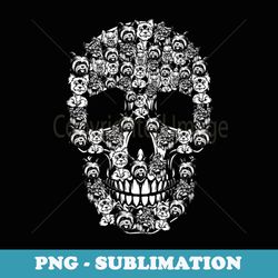 matching family yorkshire terrier dog skull for halloween - premium sublimation digital download
