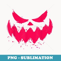 pink scary pumpkin face for halloween & breast cancer month - png sublimation digital download