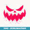Pink Scary Pumpkin Face for Halloween & Breast Cancer Month - PNG Sublimation Digital Download