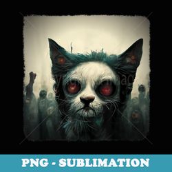 zombie cat aesthetic evil scary horror halloween - trendy sublimation digital download