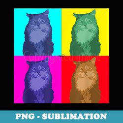 maine coon cat pop art - creative sublimation png download