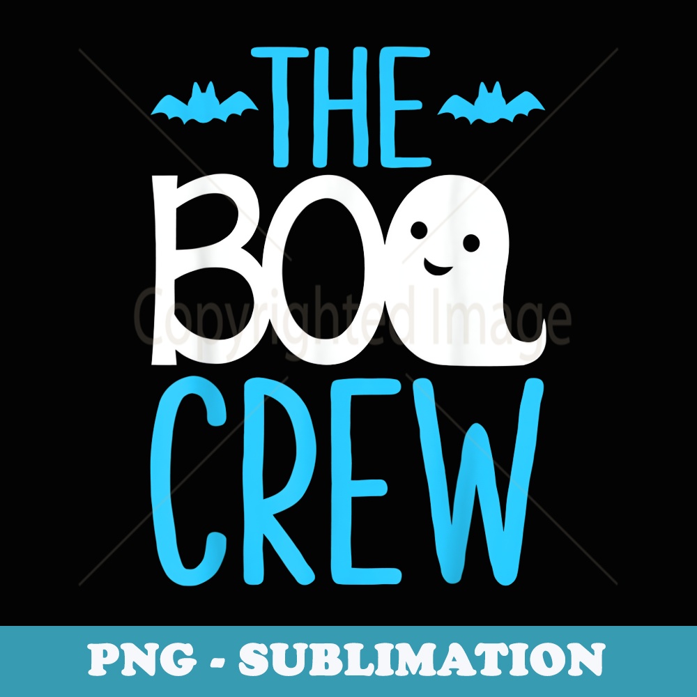 The Boo Crew Matching Halloween Blue - PNG Transparent Sublimation File