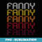 Fanny Retro Wordmark Pattern - Vintage Style - Elegant Sublimation PNG Download