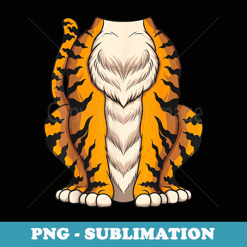 Cute Headless Tiger Costume Halloween Funny Animal - Premium Sublimation Digital Download