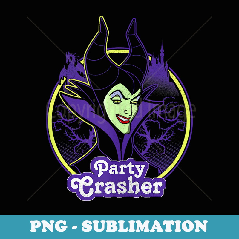 Disney Sleeping Beauty Maleficent Smiling Party Crasher - Signature Sublimation PNG File