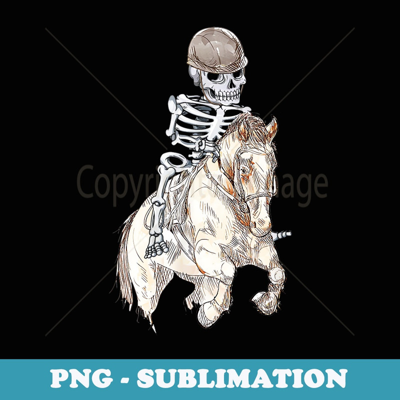 Skeleton Horse Racing Equestrian Halloween - Premium Sublimation Digital Download