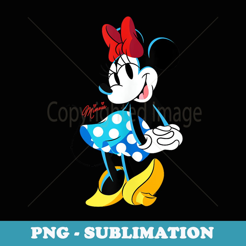Disney Minnie Mouse Polka-Dot Skirt Cute Retro Vintage Pose - High-Resolution PNG Sublimation File