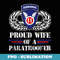 Proud Wife Of 11th Airborne Division Veteran Paratrooper - Vintage Sublimation PNG Download