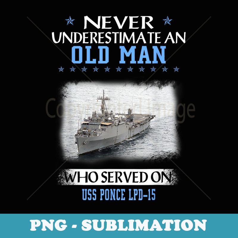USS Ponce LPD-15 Veterans Day Father Day - Sublimation Digital Download