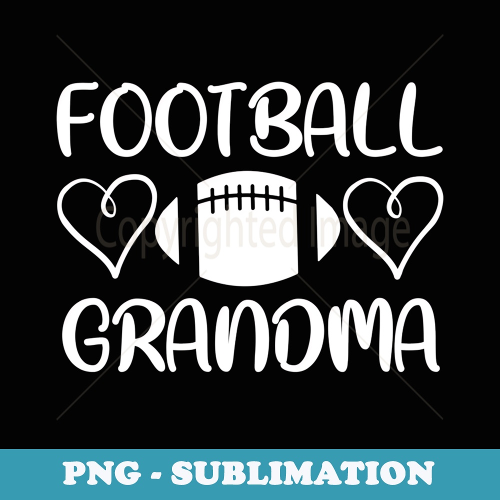 Cute Football Grandma Heart - Signature Sublimation PNG File
