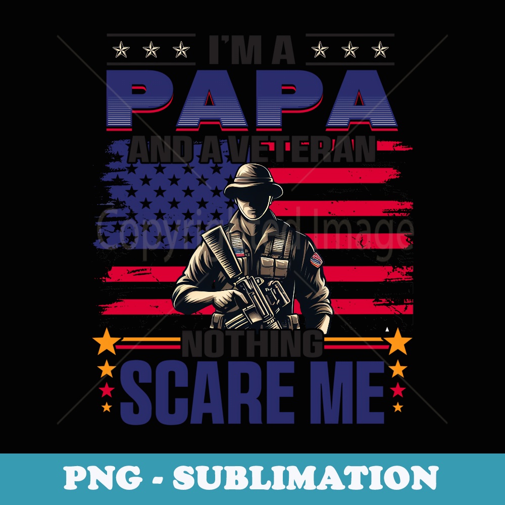 Veteran Papa Grandpa USA Flag 4th Of July - Trendy Sublimation Digital Download