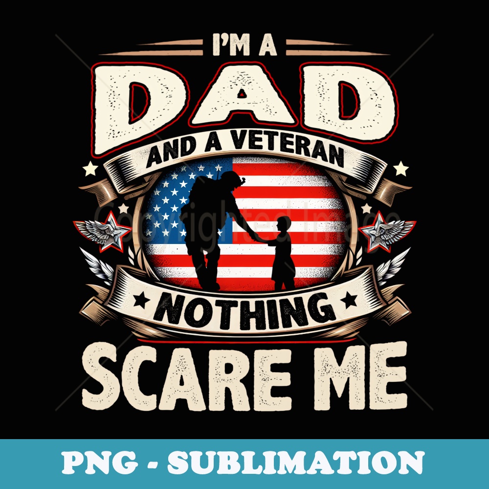 Veteran Dad USA Flag 4th Of July - Instant Sublimation Digital Download