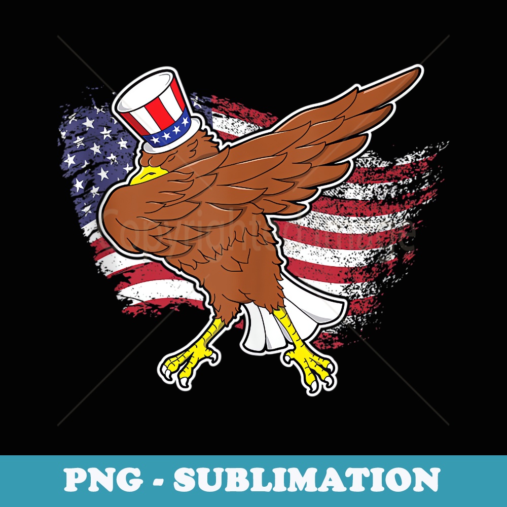 Dab For Freedom Merica Patriotic Dabbing Eagle 4th of July - Elegant Sublimation PNG Download