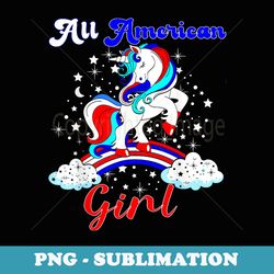 celebrate 4th of july america independence usa unicorn girls - png transparent sublimation file