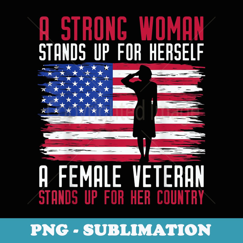 Female Veteran USA - Exclusive PNG Sublimation Download