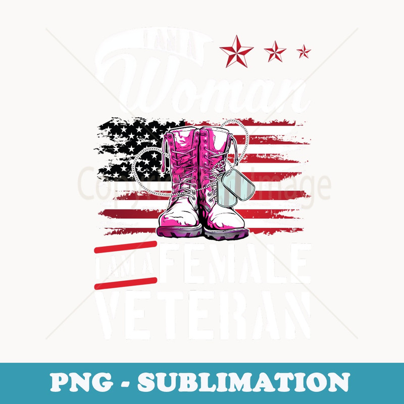Veterans Day Female Veteran USA Military American Flag - Creative Sublimation PNG Download
