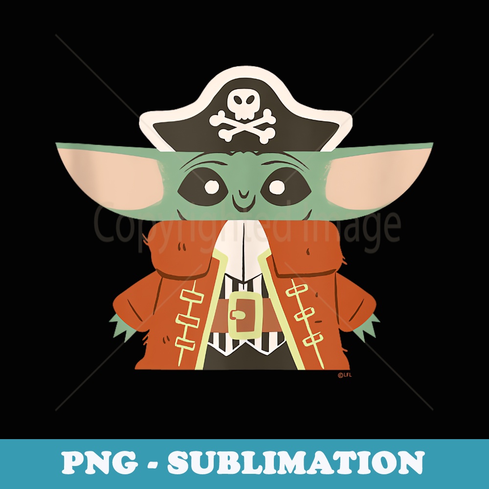 Star Wars Grogu The Mandalorian Halloween Pirate Costume - Creative Sublimation PNG Download