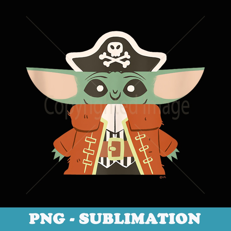 Star Wars Grogu The Mandalorian Halloween Pirate Costume - Creative Sublimation PNG Download
