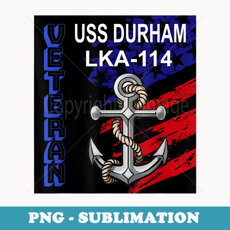 Veterans Day Amphibious Cargo Ship USS Durham LKA-114 - Trendy Sublimation Digital Download