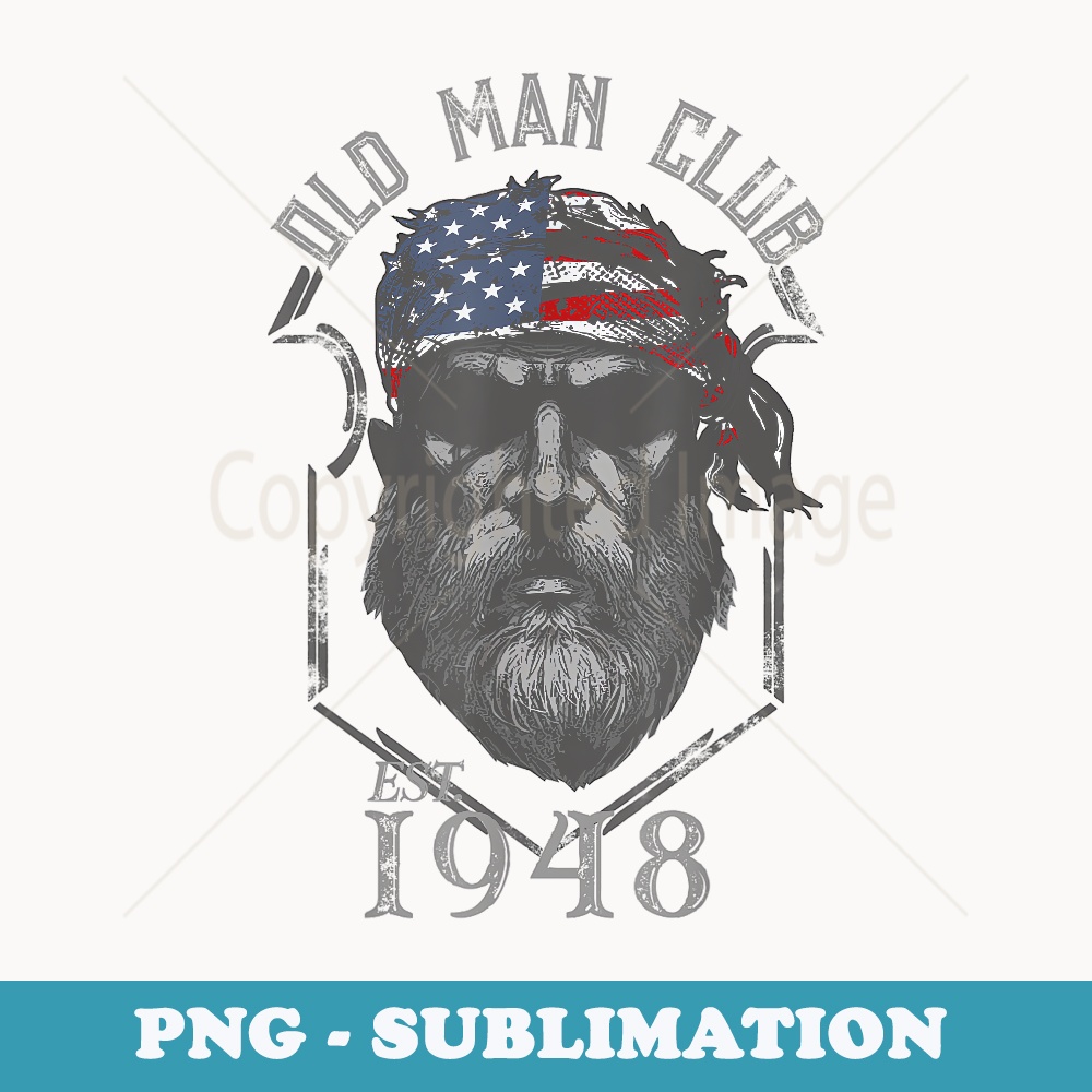 Old Man Club Established 1948 - Creative Sublimation PNG Download