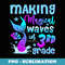 Making Magical Waves In 3rd Grade Mermaid Teacher Student - Retro PNG Sublimation Digital Download