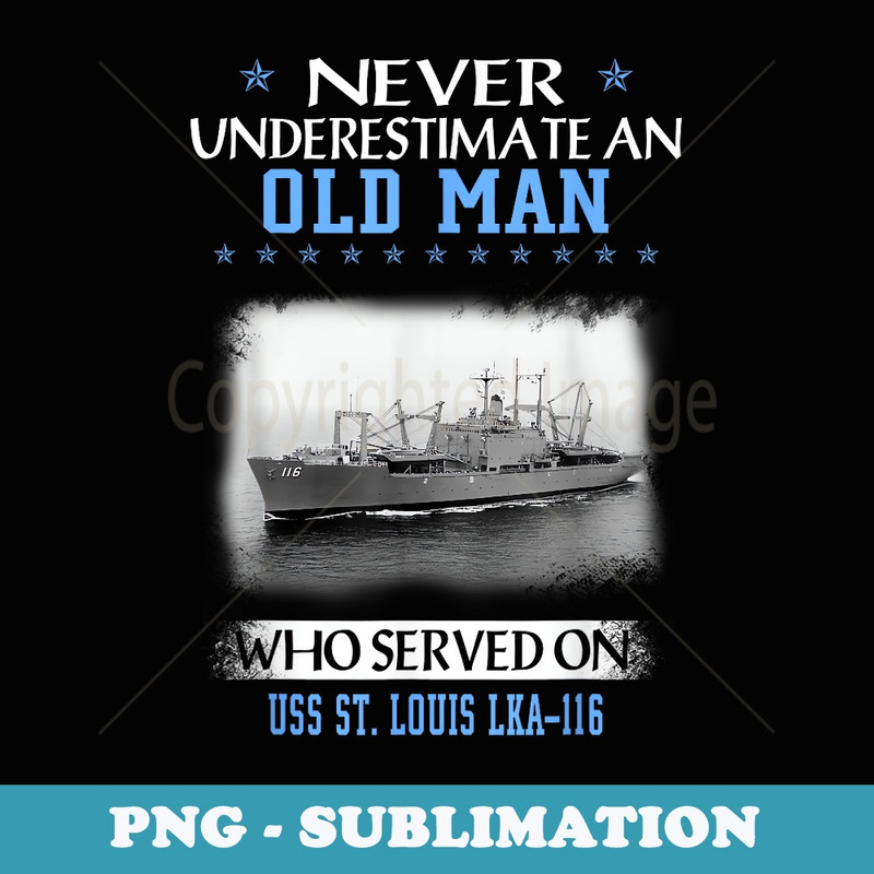 USS St. Louis LKA-116 Veterans Day Father Day - PNG Sublimation Digital Download