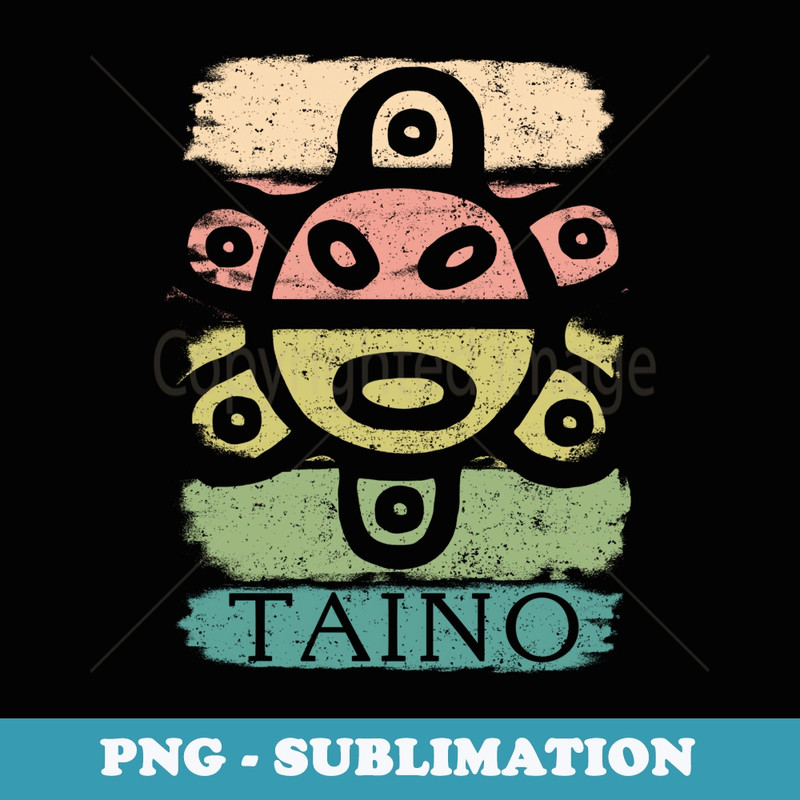 Vintage Paint Distressed Taino Sun Symbol Taino - Retro PNG Sublimation Digital Download