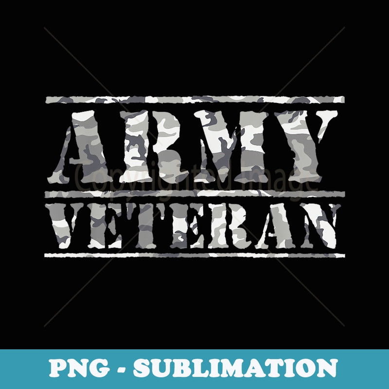 Army Veteran Urban Camoflauge Camo Design - PNG Transparent Sublimation Design