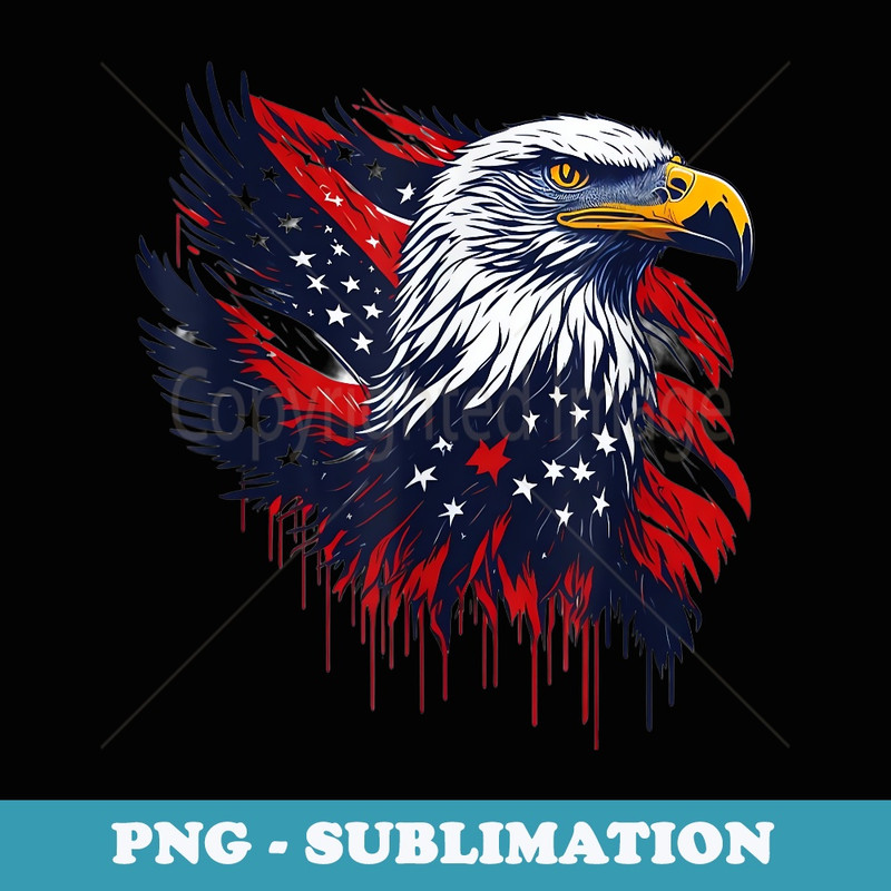Memorial Day, Veterans day, 4th of July patriotic eagle - Elegant Sublimation PNG Download