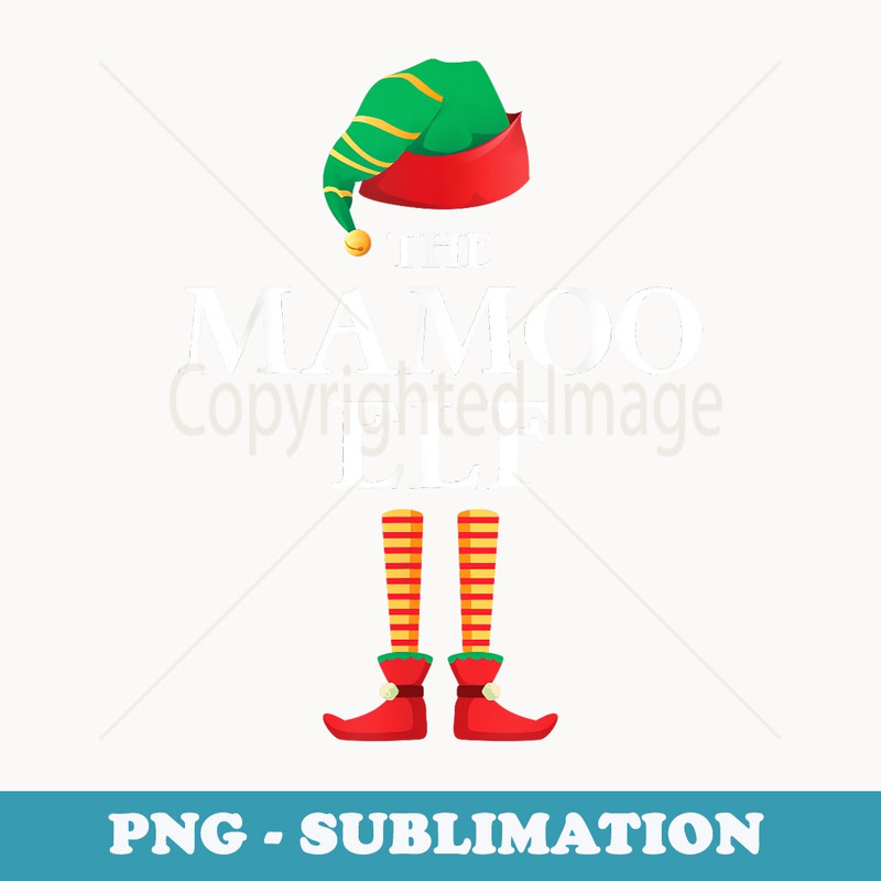 The Mamoo Elf Christmas Matching Family Funny Pajama Pj Xmas - Premium PNG Sublimation File