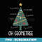 Oh Geometree Christmas Tree Funny Geometry Xmas Math - Retro PNG Sublimation Digital Download