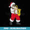 Santa Claus playing Saxophone - Elegant Sublimation PNG Download