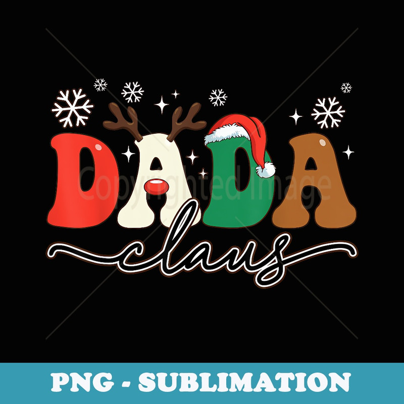 Dada Claus Groovy Christmas Santa Matching Family Xmas - Digital Sublimation Download File
