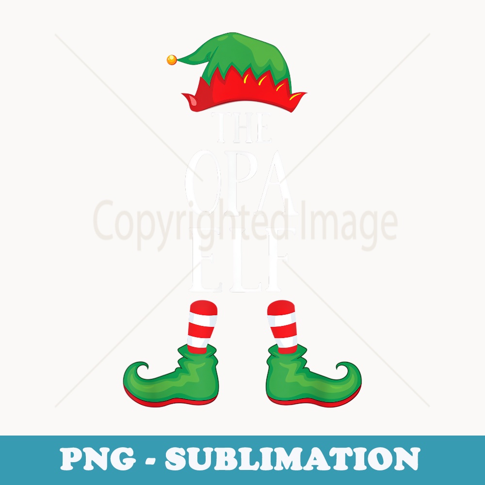 Opa Elf Matching Group Xmas Funny Family Christmas - Retro PNG Sublimation Digital Download
