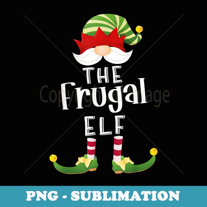 Frugal Elf Group Christmas Funny Pajama Party - Unique Sublimation PNG Download