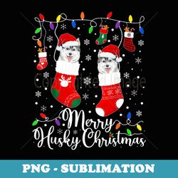 merry husky christmas siberian husky xmas party - png transparent sublimation file