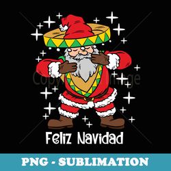 feliz navidad mexican santa claus with sombrero - premium png sublimation file