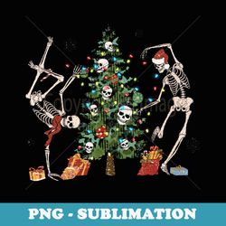 skeletons dancing christas xmas tree funny holiday - retro png sublimation digital download