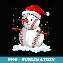 baseball snowman christmas baseball player xmas party - exclusive sublimation digital file
