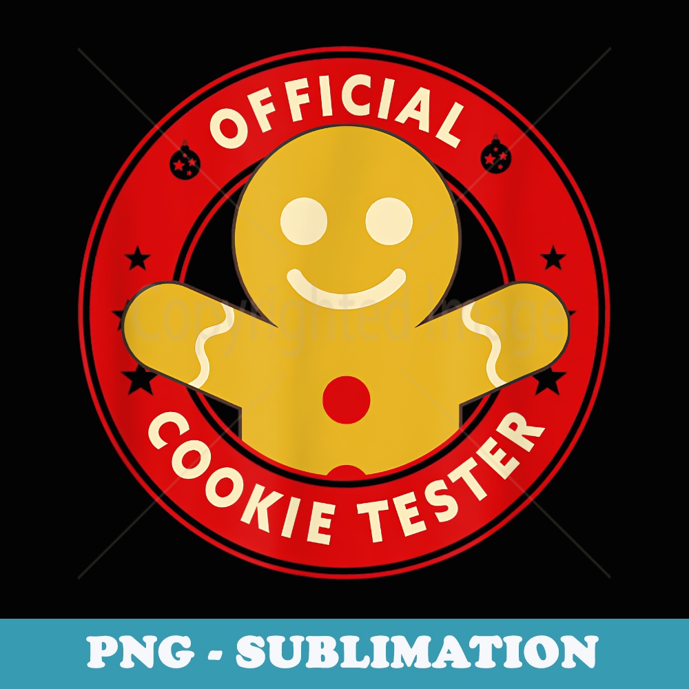 Official Cookie Tester Christmas - Retro PNG Sublimation Digital Download