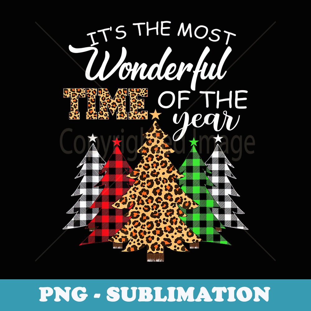 Christmas Squad Leopard Plaid Xmas Tree Family Matching Pj - PNG Sublimation Digital Download