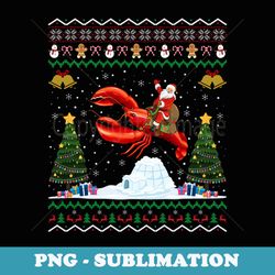 lobster ugly xmas santa riding lobster christmas - retro png sublimation digital download